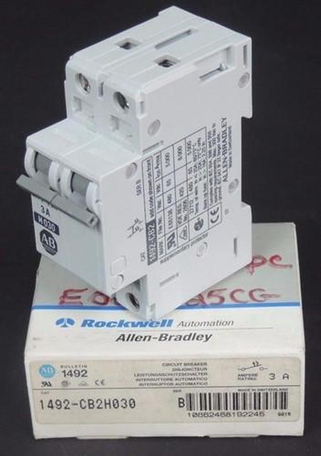 Used NIB ALLEN BRADLEY 1492-CB2H030 CIRCUIT BREAKER SER B 1492CB2H030