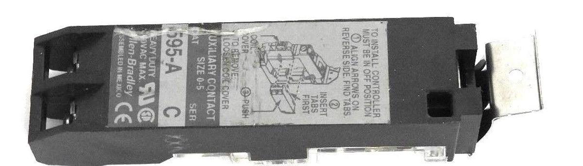 Used ALLEN-BRADLEY 595-A AUXILIARY CONTACT 595A SER. C