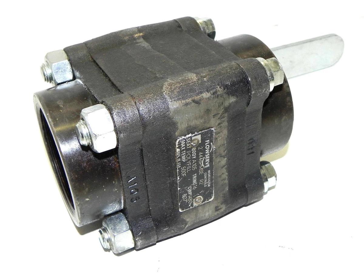 Used 2" FLOWSERVE 2-4446PMSE-R2 BALL VALVE BODY A105 TRIM 316 MAX TEMP:500F CWP1480