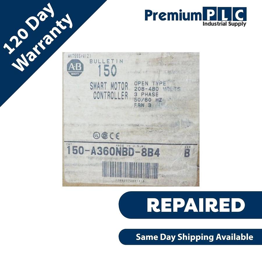Refurbished ALLEN BRADLEY 150-A360NBD-8B4 /B SMC SOFT STARTER MOTOR CONTROLLER 150-A360NBD