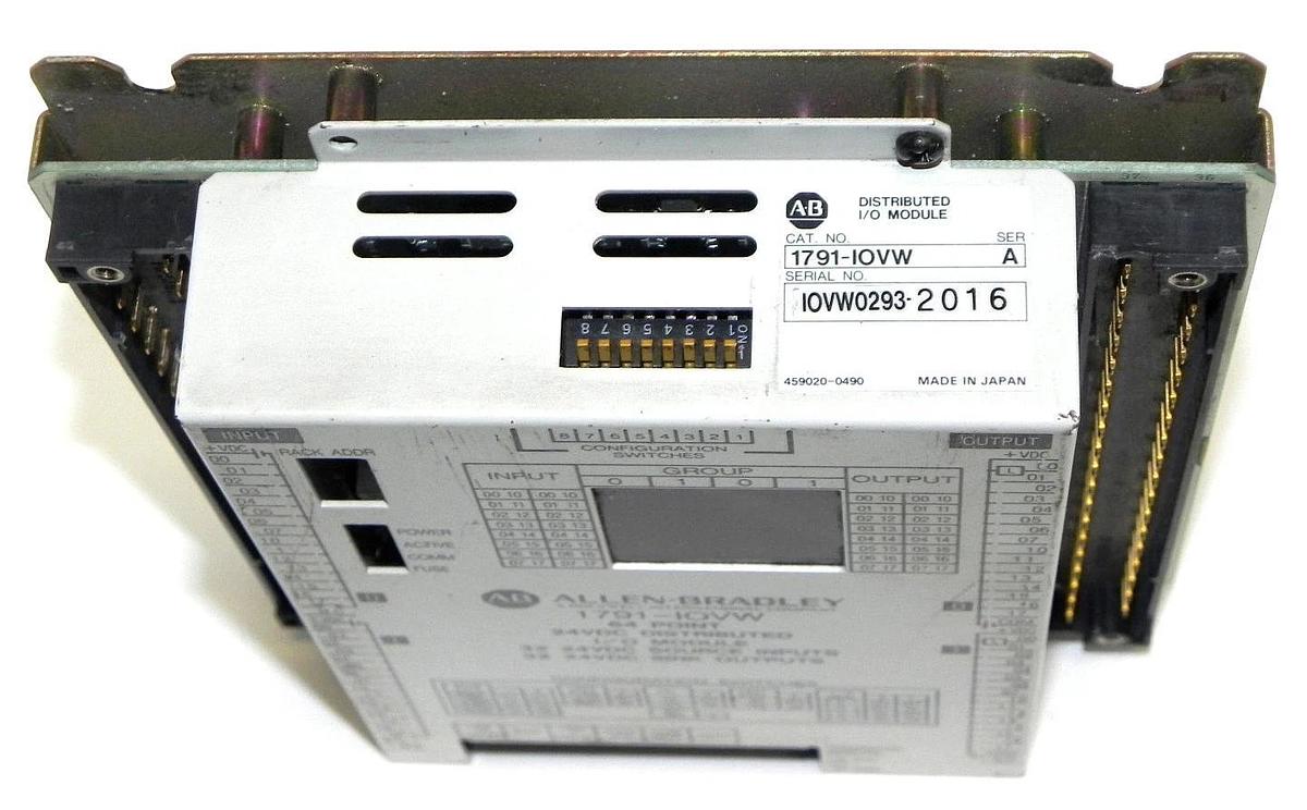 Used ALLEN BRADLEY 1791-IOVW I/O MODULE 64 POINT 24VDC DISTRIBUTED 1791IOVW SER. A