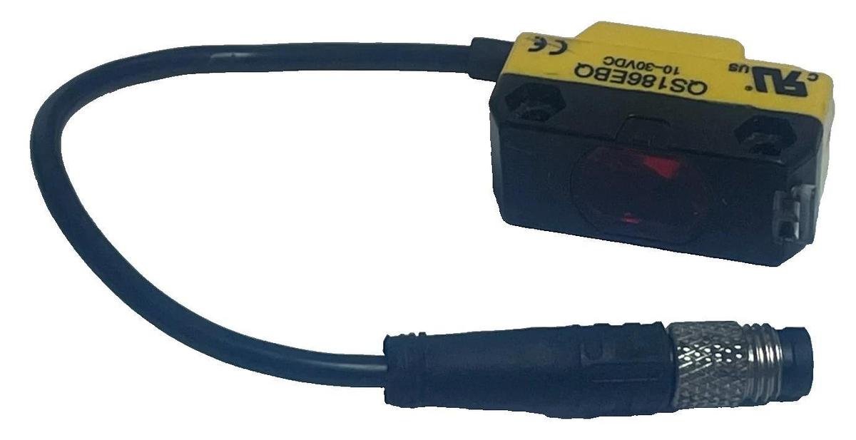 BANNER QS186EBQ Photoelectric Sensor Diffuse Mode 18mm Barrel 6" Range M12 NPN