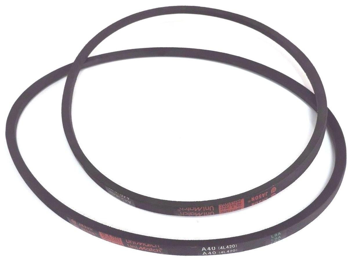 Used LOT OF 2 NEW JASON 4L420 V-BELTS