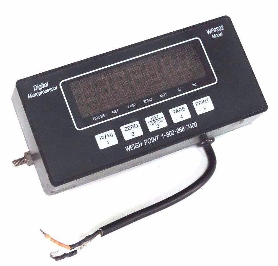 Used WEIGHT POINT SCALE MONITOR WP9202 DIGITAL MICROPROCESSOR INDICATOR W/O SENSOR