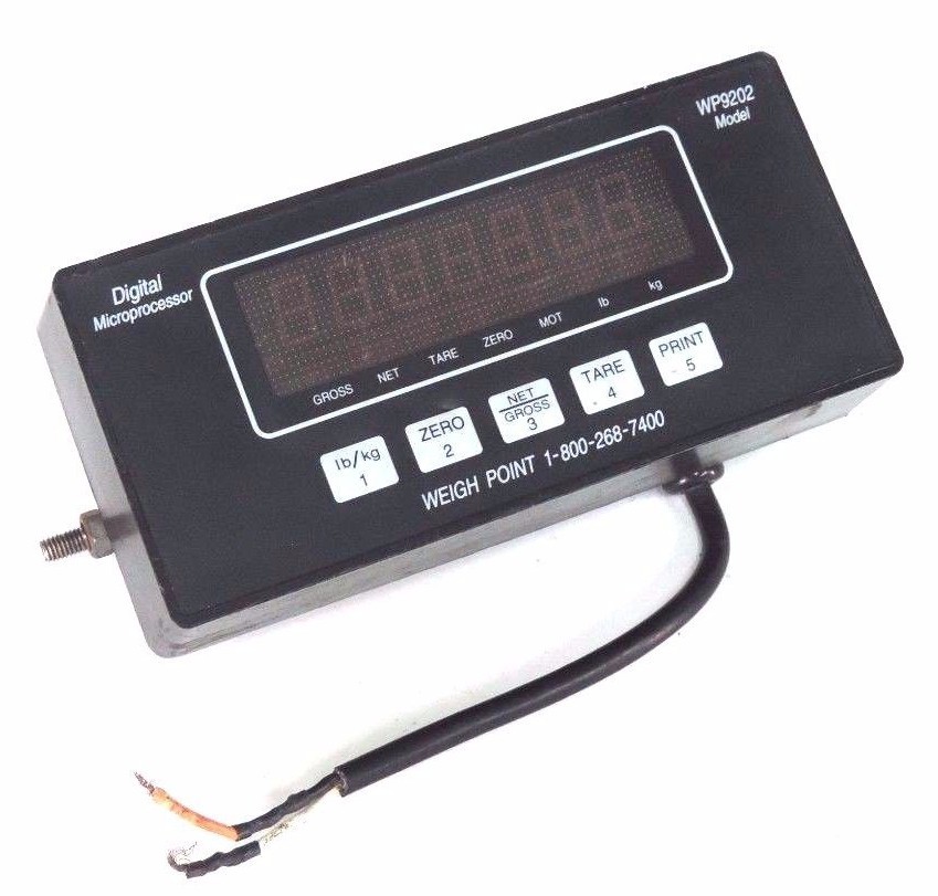 Used WEIGHT POINT SCALE MONITOR WP9202 DIGITAL MICROPROCESSOR INDICATOR W/O SENSOR