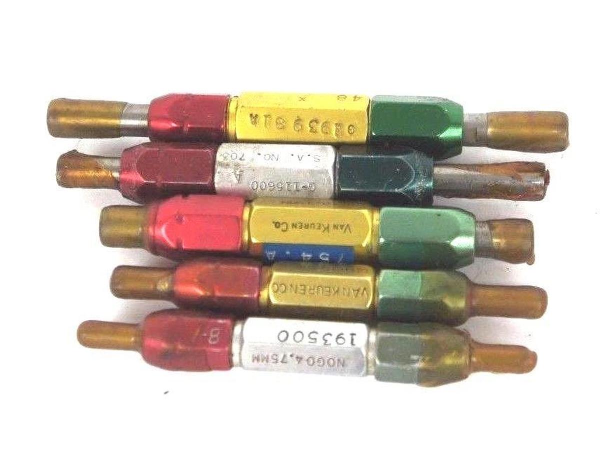 Used LOT OF 5 VAN KEUREN CO. MISC. GO NO GO PLUG GAGES