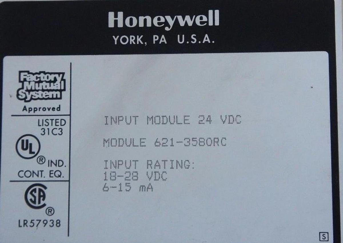 Used HONEYWELL 621-3580RC INPUT MODULE 6-15MA 24VDC 32POINT 6213580RC
