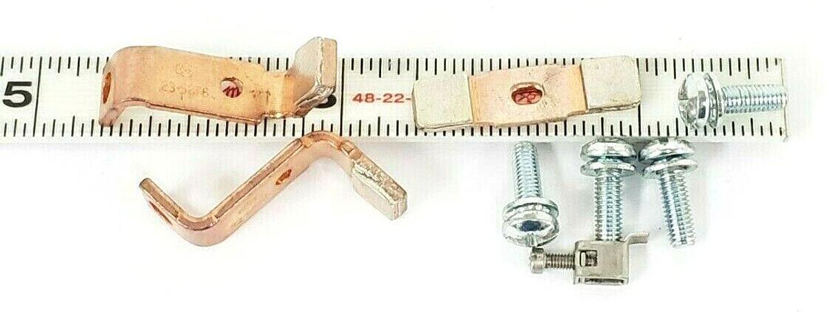 Used NEW CUTLER HAMMER CONTACT KIT (2) 23-5876 COTACTS (1) 23-5877 CONTACT W/ SCREWS