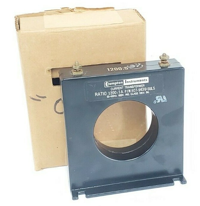 Used CROMPTON INSTRUMENTS 807-943U-SULS CURRENT TRANSFORMER RATION: 1200:5A