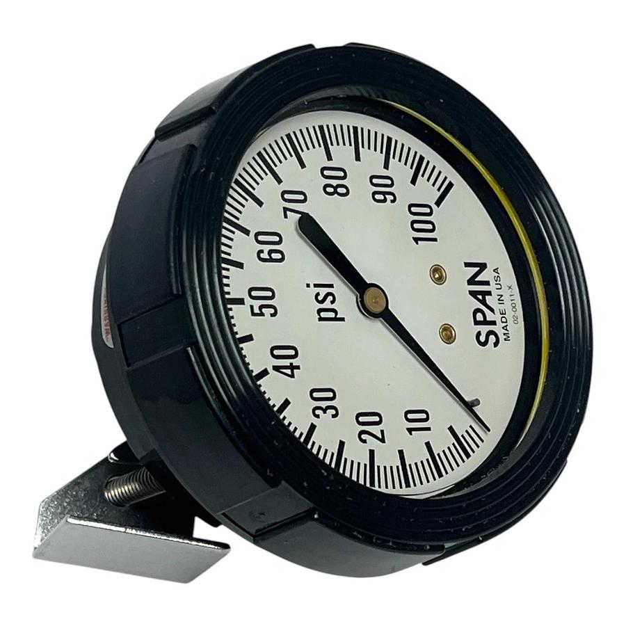 Span 1521137 LFP220-100-PSI-G Liquid Filled Pressure Gauge 0-100 PSI 2.5"