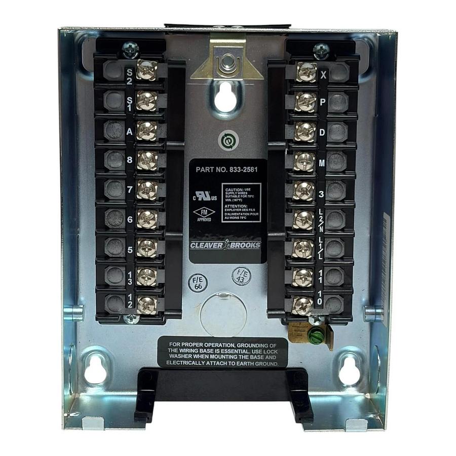 Used New Cleaver-Brooks 833-2581 Wiring Base Open Frame Flame Safeguard Control Box
