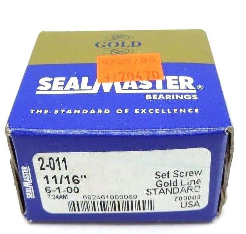 Used NIB SEALMASTER 2-011 BEARING 11/16IN BORE 2011
