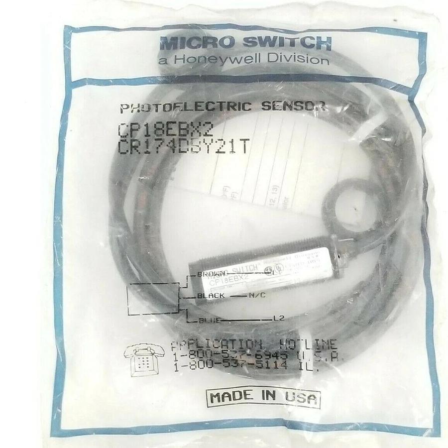 Used NEW HONEYWELL MICRO SWITCH CP18EBX2 CR174DBY21T PHOTOELECTRIC SENSOR