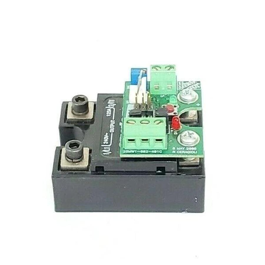 Used CRYDOM CWD24125-10 RELAY W/ ECD 25MW1-682-401C BOARD CWD2412510