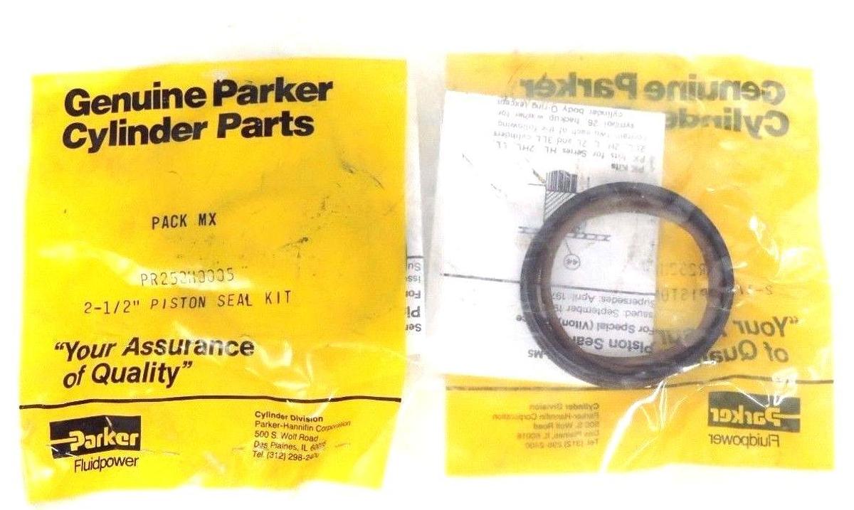 Used 2 NIB PARKER PR252H0005 PACK MIX 2-1/2'' PISTON SEAL KITS