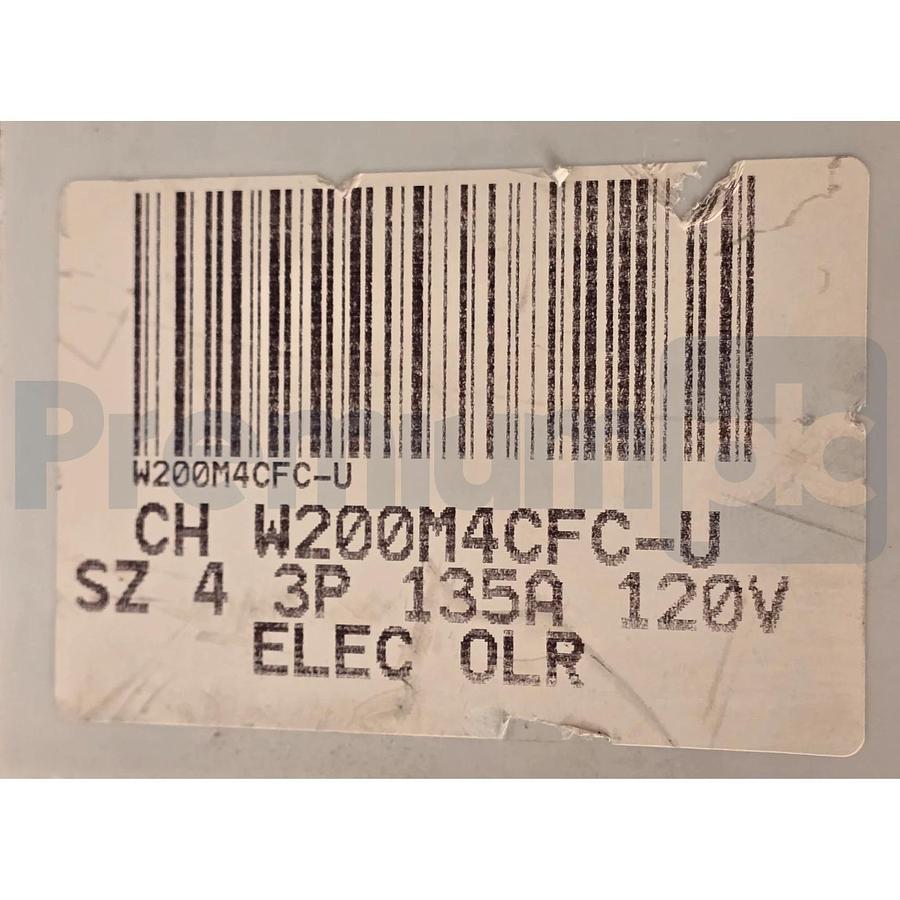 Used WESTINGHOUSE C-H W200M4CFCY7 - W200M4CFC NEMA SZ 4 ADVANTAGE STARTER 135A/120V