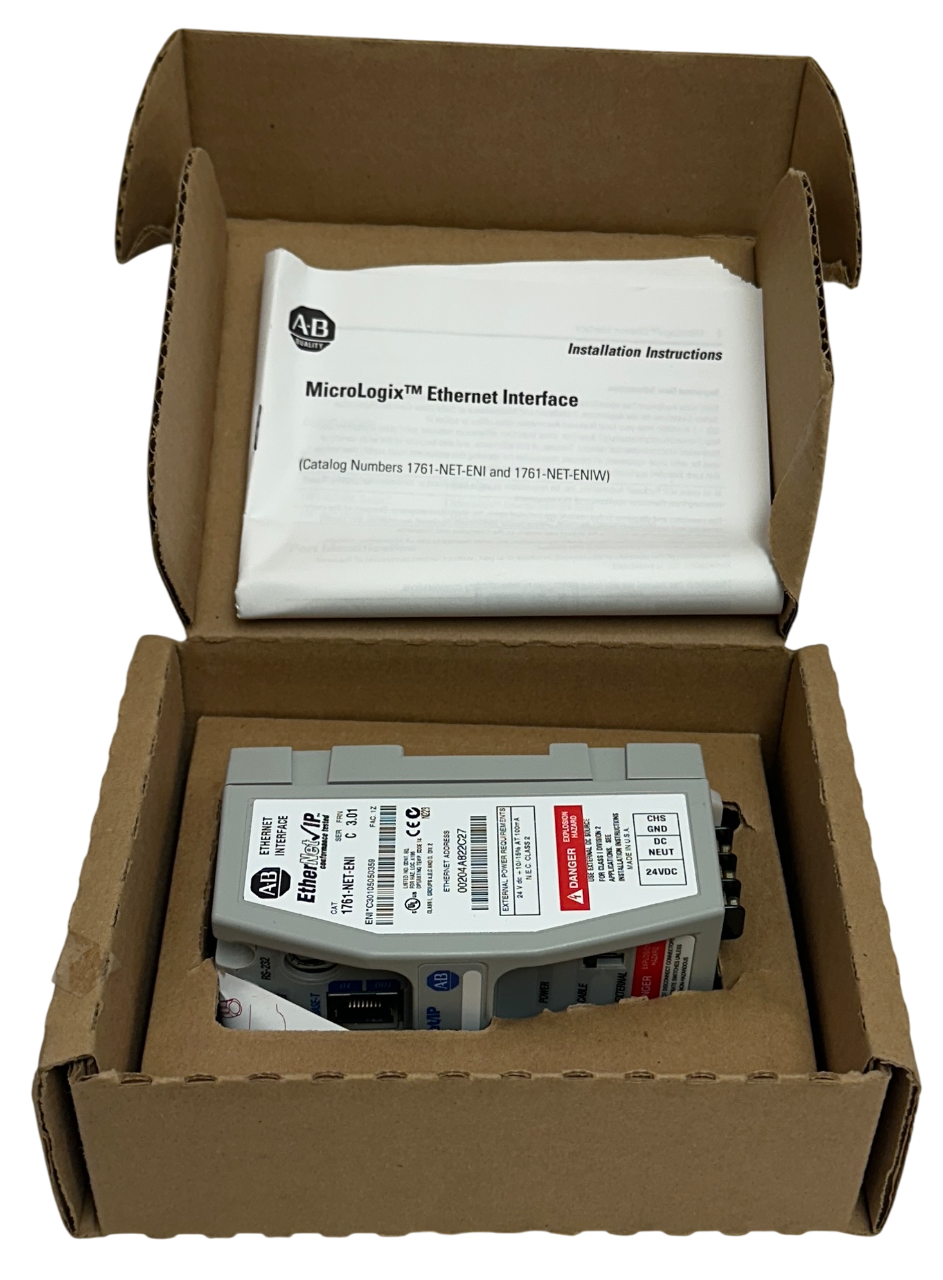 Used ALLEN BRADLEY 1761-NET-ENI /C MicroLogix AND SLC 500 EtherNet INTERFACE NSMP