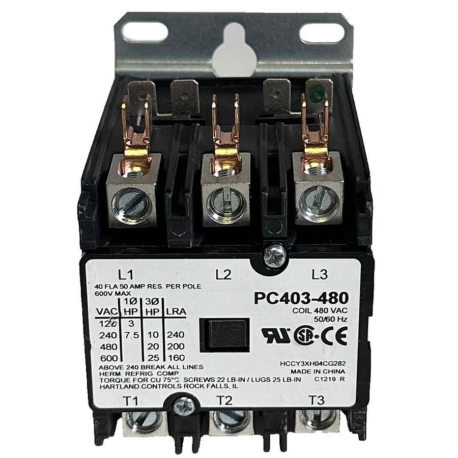 Used NEW POWER & CONTROLS PC403-480 / PC403480 DEFINITIVE PURPOSE CONTACTOR 3-POLE