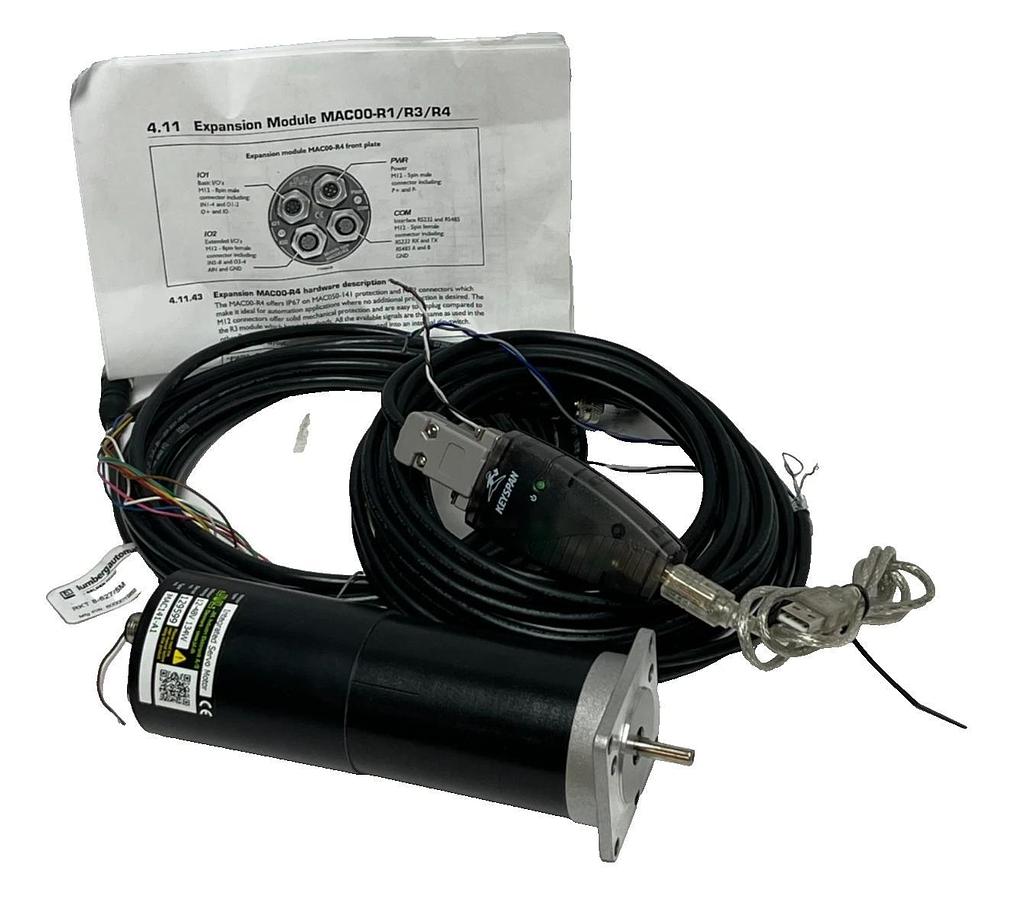 Used JVL MAC141-A1 Integrated Servo Motor 134W 48V Kit Cables Keyspan USA-19HS