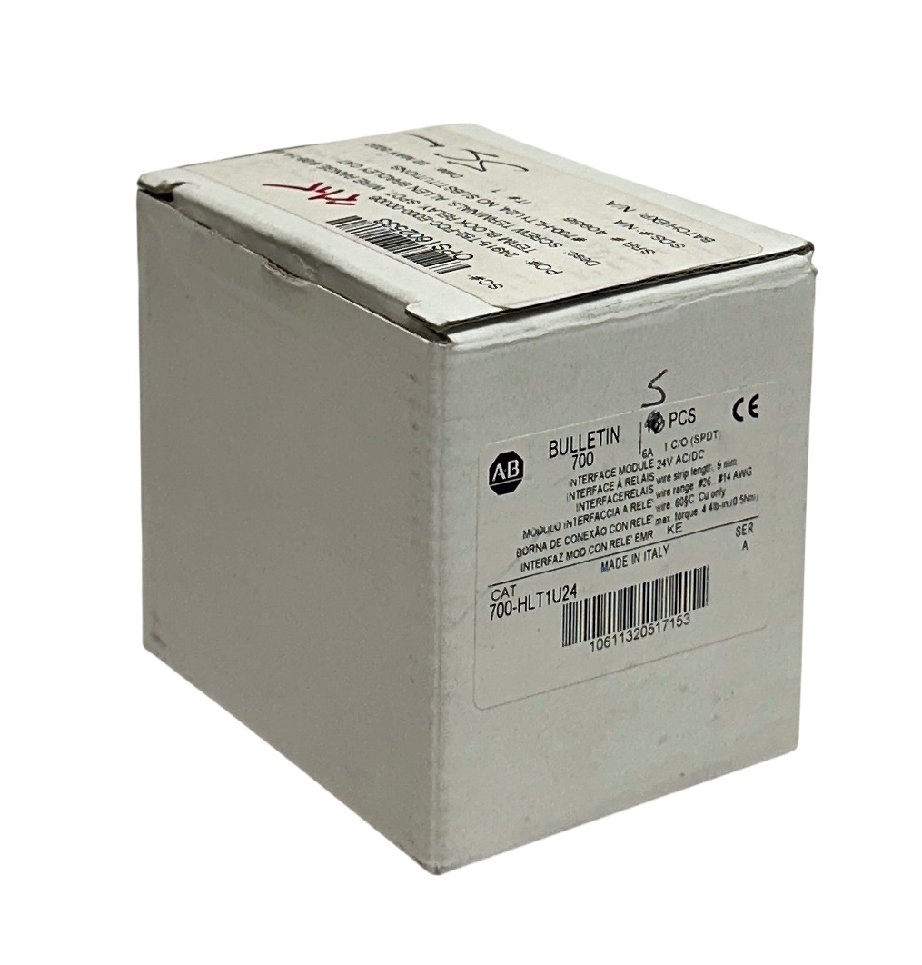Used 5 ALLEN BRADLEY 700-HLT1U24 /A BULLETIN 700 INTERFACE MODULES 24VAC/DC NSMP