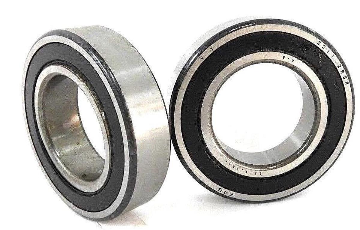 LOT OF 2 NEW FAG 6211RSR DEEP GROVE BALL BEARINGS SHIELDED 2211.2RSR