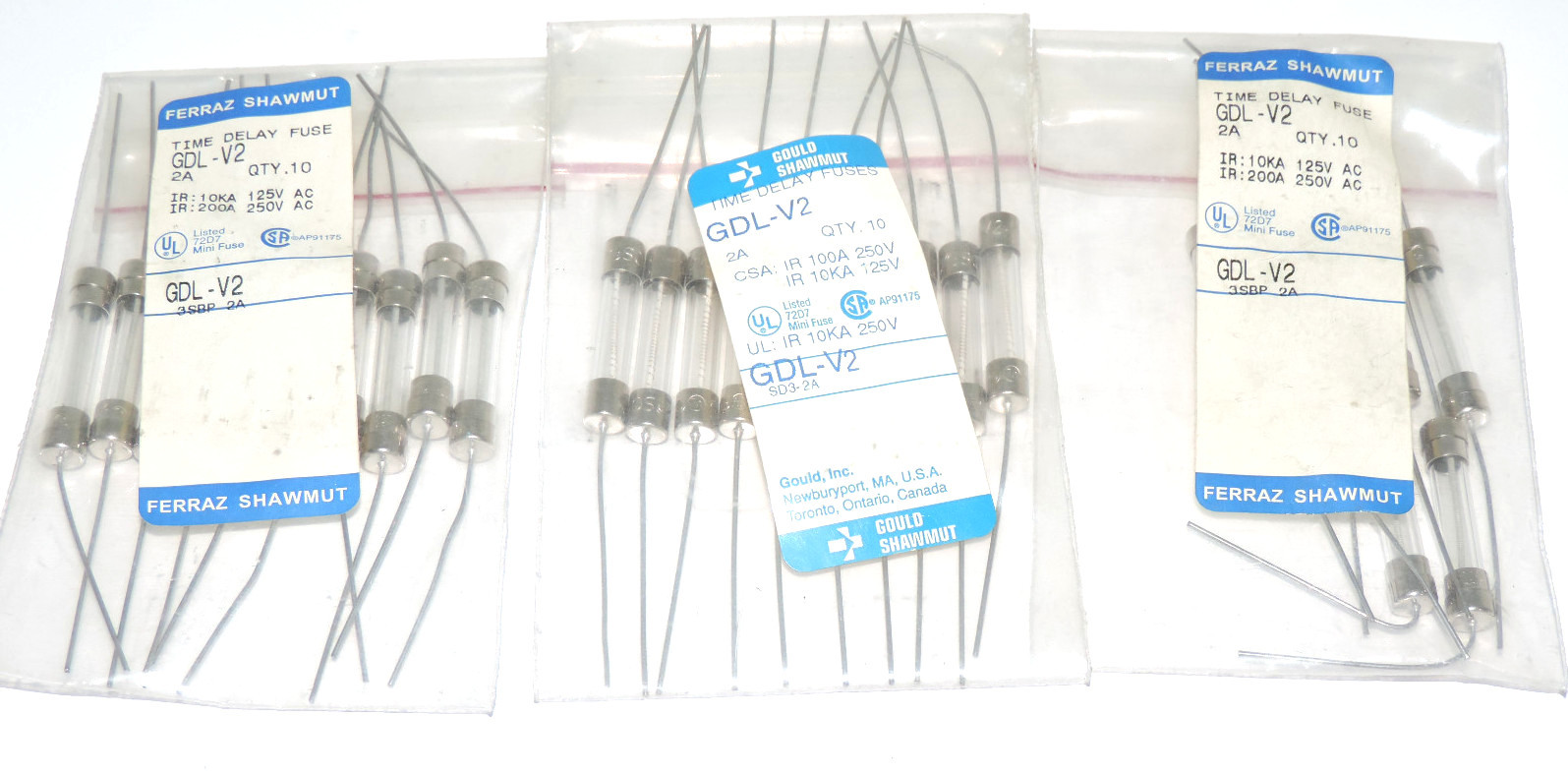 Used LOT OF 27 FERRAZ SHAWMUT GDL-V2 TIME DELAY FUSES 2A