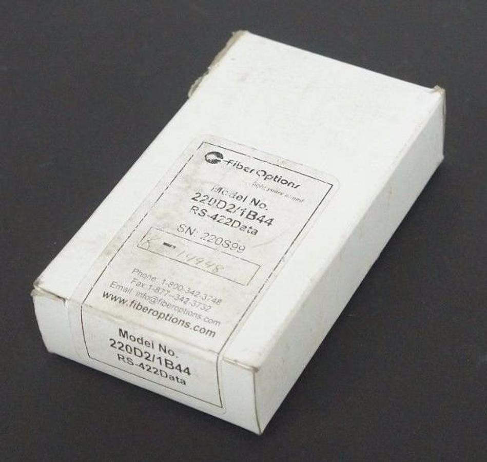 Used NIB FIBER OPTIONS 220D2/1B44 TRANSMISSION MODULE RS-422DATA