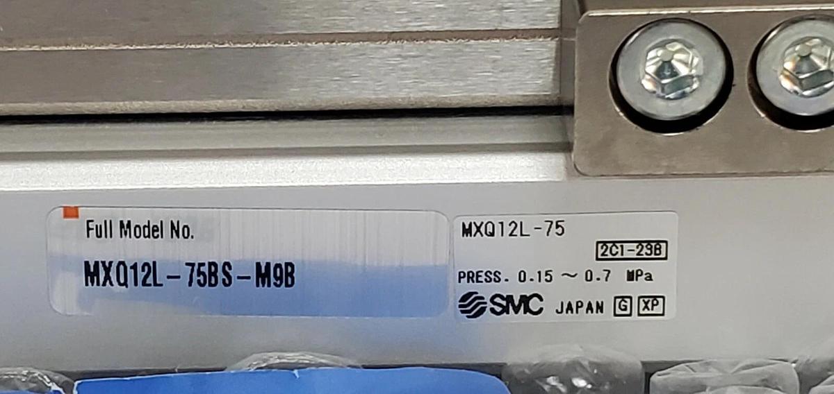 Used NEW SMC MXQ12L-75BS-M9B CYLINDER SLIDE TABLE MXQ12L75BSM9B, 0.15~0.7 MPa