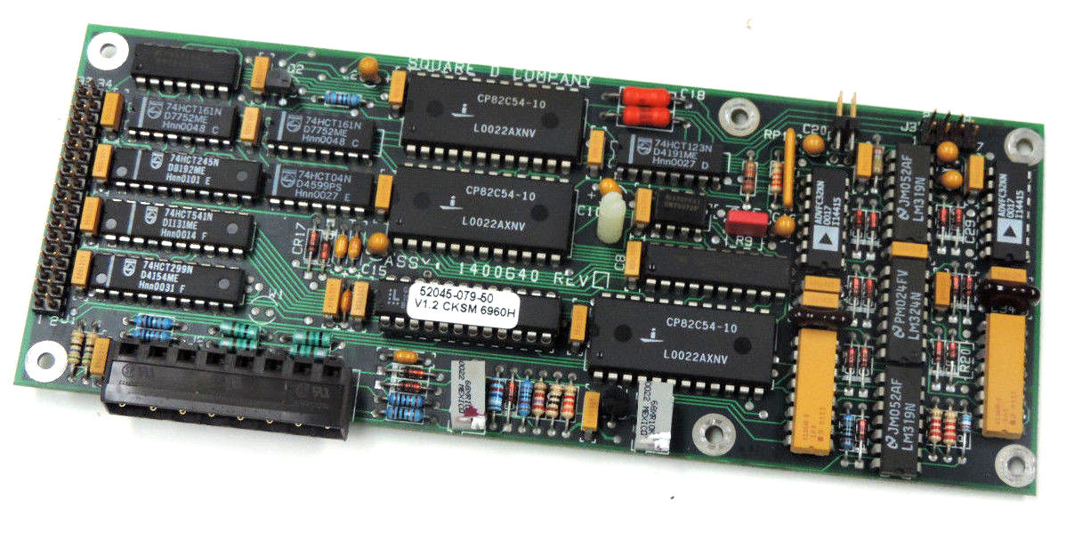 Used SQUARE D 52045-079-50 CIRCUIT BOARD 1400640 REV F 52007950