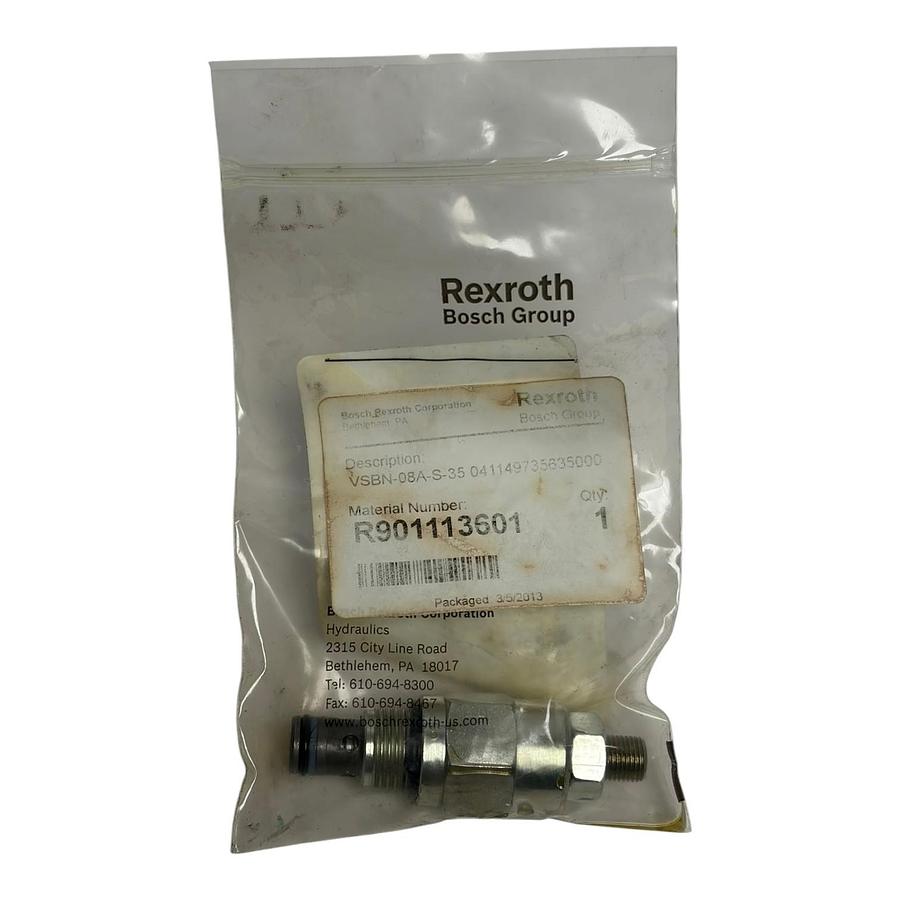Used Bosch Rexroth VSBN-08A-S-35 R901113601 Hydraulic Relief Cartridge Valve New