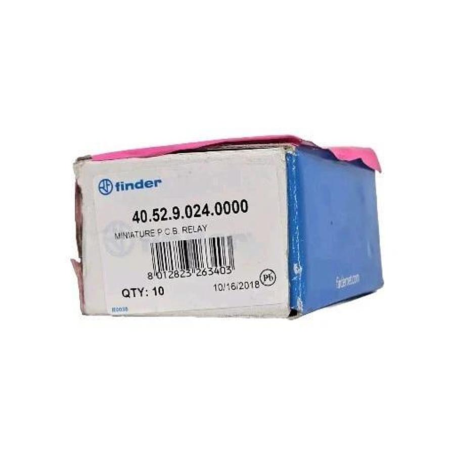 Used BOX OF 10 NEW FINDER 40.52.9.024.0000 MINIATURE P.C.B RELAYS 405290240000