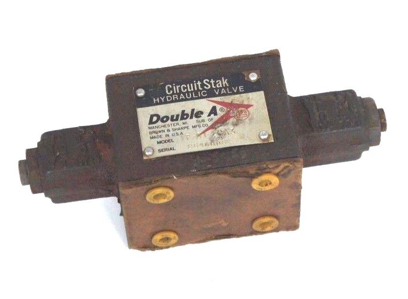 Used DOUBLE A YP-01-10A3 CIRCUIT STAK HYDRAULIC VALVE, YP0110A3