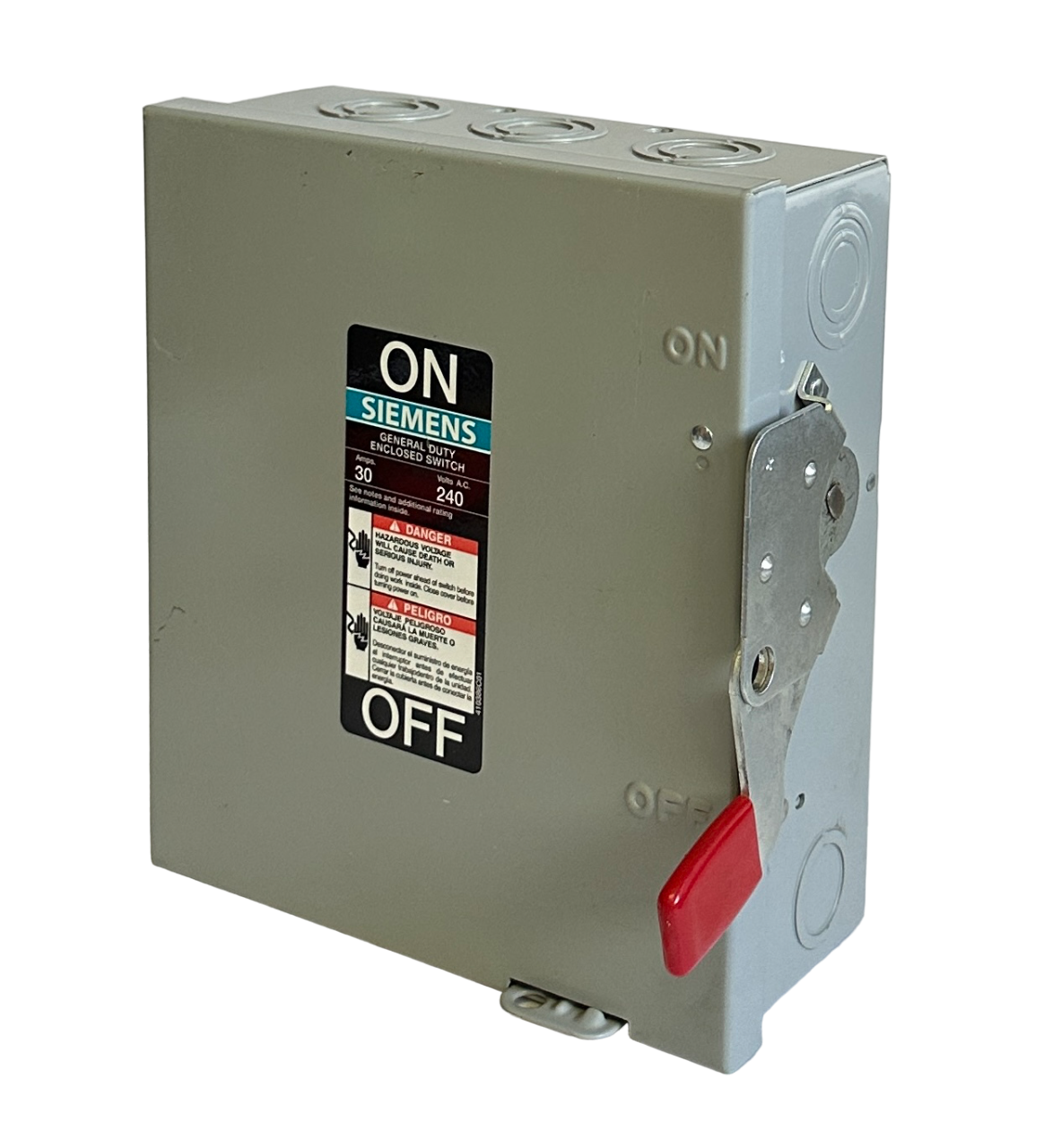 Used NEW SIEMENS GNF321 ENCLOSED GENERAL DUTY SAFETY SWITCH 30A 3P 240VAC