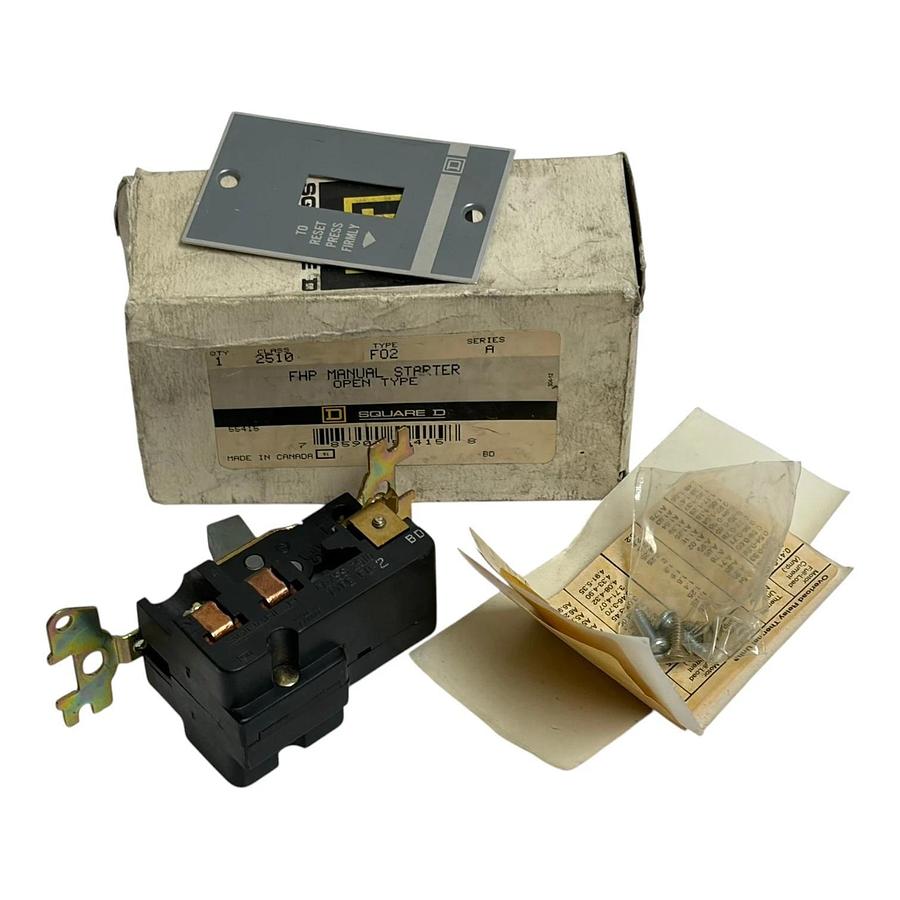 Square D 2510FO2 Class 2510 Type FO2 FHP Manual Starter Series A New Box