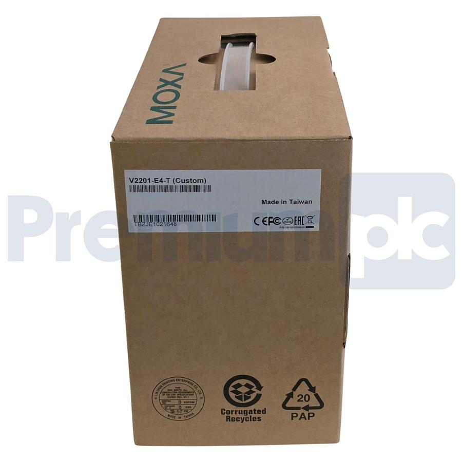 Used MOXA V2201-E4-T (Custom) V2201 DIN-rail x86 Computer IPC Intel Atom E3845 NSMP