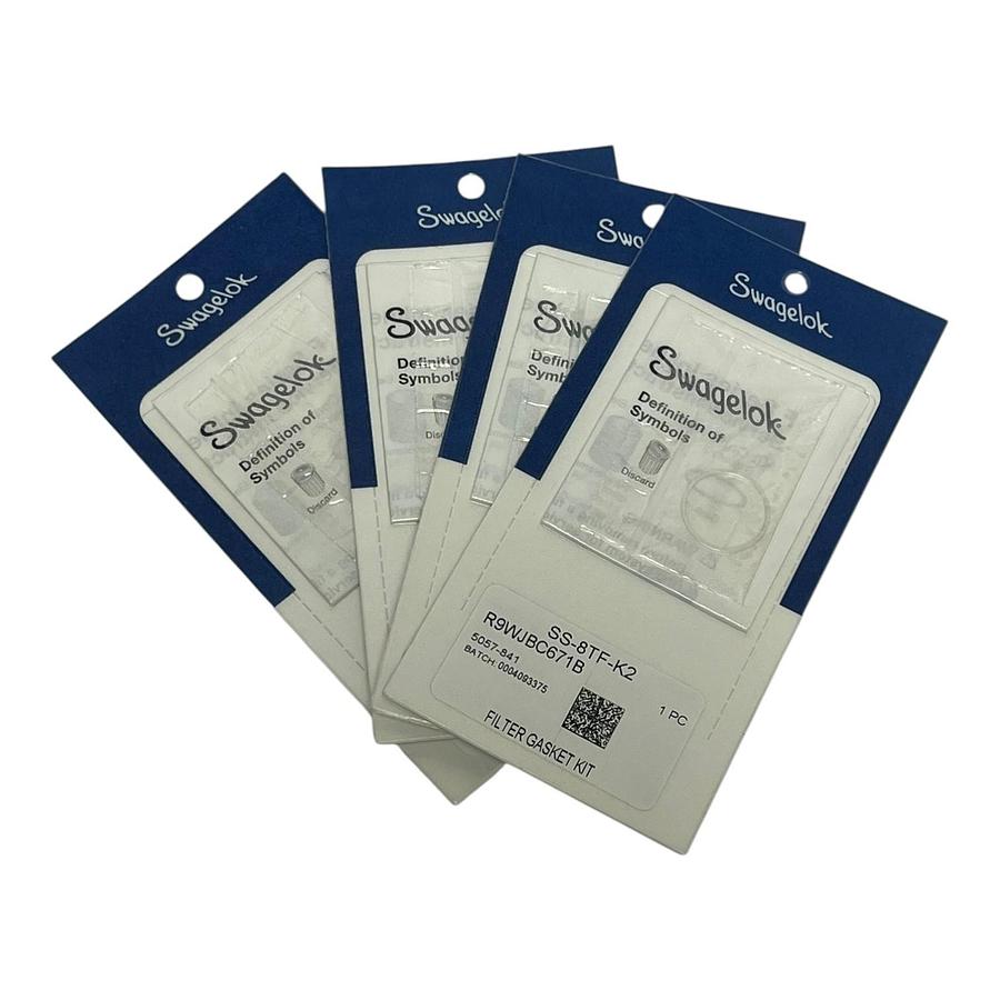 Used Lot of 4 Swagelok SS-8TF-K2 TF Series Filter Replacement Gasket Kits New Sealed