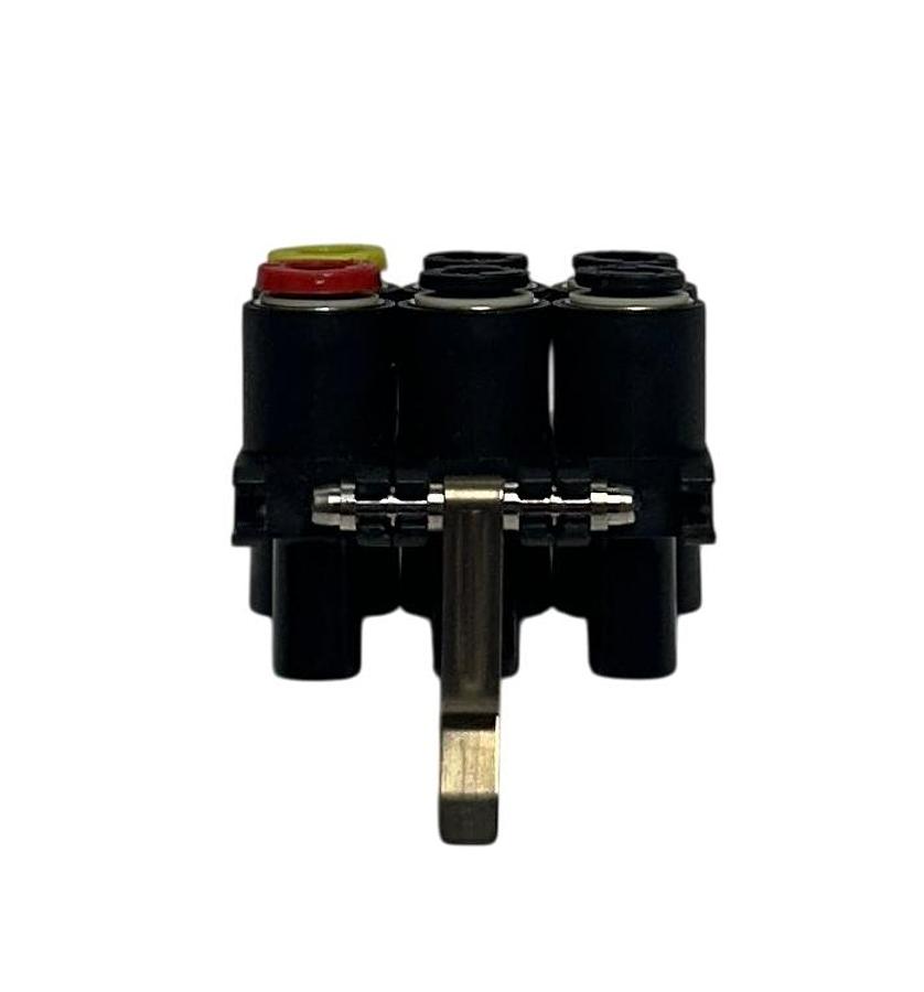 Used LEGRIS 33000005-L / 33000005L LEFT FITTING 6-PLUG CONNECTOR FLUID MODULAR NSNP