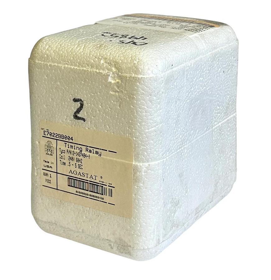 Used NEW TYCO AGASTAT E7022BB004 / 2-1437484-0 TIMING RELAY .5-5SEC 240V 60Hz
