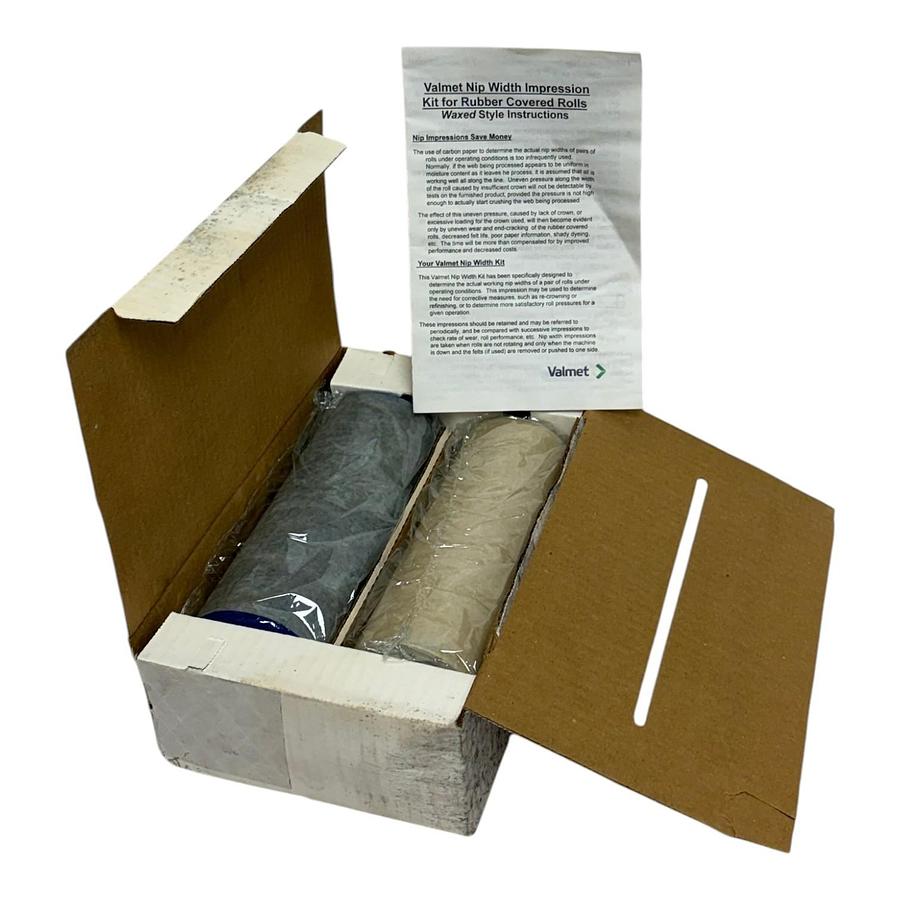 Used Valmet Metso Paper Nip Impression Kit Rubber Covered Rolls 8"W 175'L New Surplus