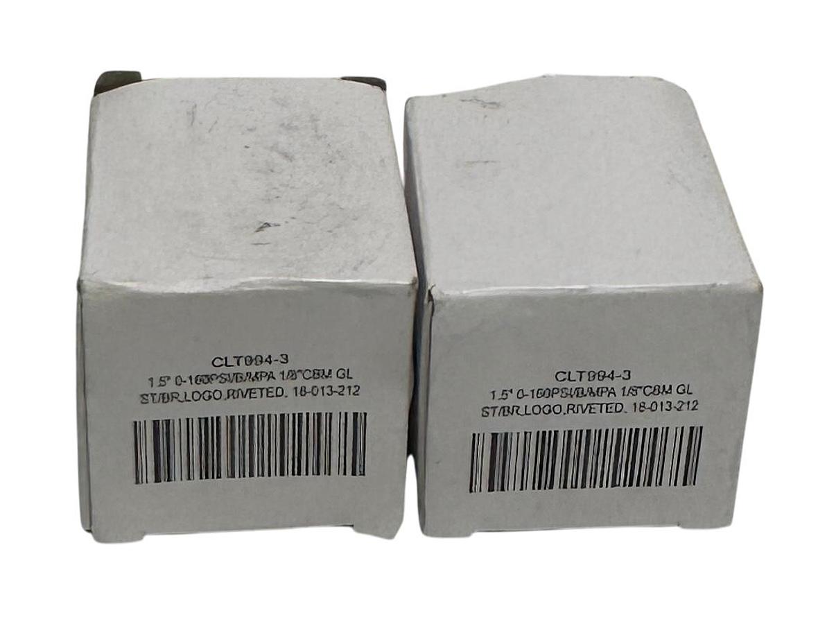 Used 2 CL THOMPSON CLT994-3 / CLT9943 PRESSURE GAUGES 1.5'' 0-160PSI 18-013-212 NSMP