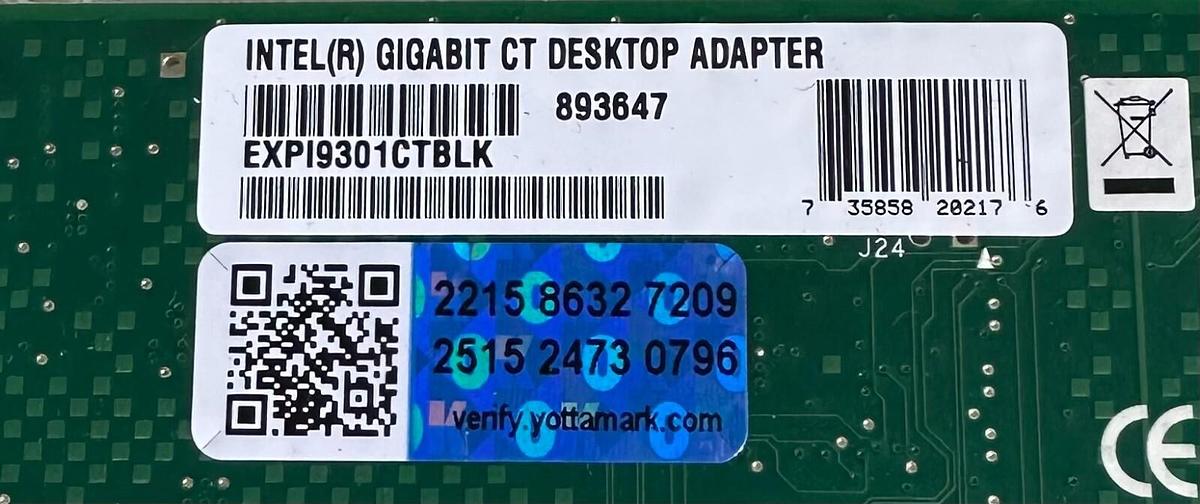 Used NEW INTEL EXPI9301CTBLK GIGABIT CT DESKTOP ADAPTER PCI EXPRESS