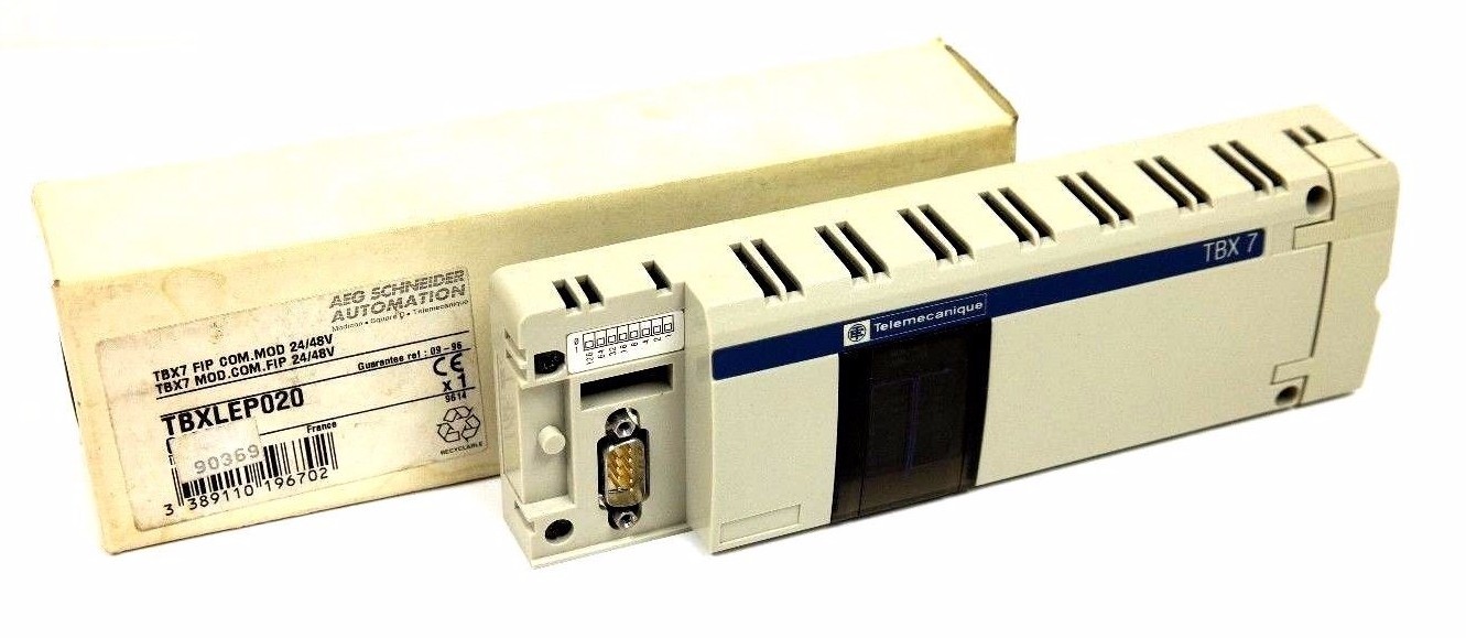 Used NIB SCHNEIDER ELECTRIC TELEMECANIQUE TBXLEP020 TBX7 MODCOM.FIP 24/48V TBX-LEP020