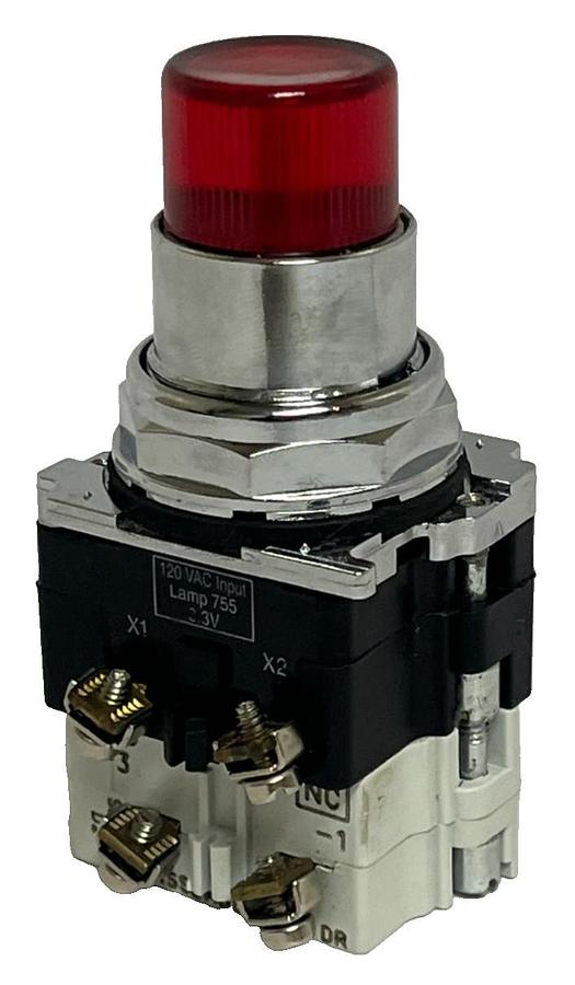 Eaton 10250T235NC21 Red PresTest Pilot Light | 30mm NEMA 4X/13 | 24V AC/DC, NSNP