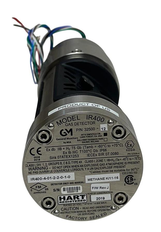Used MSA GENERAL MONITORS IR400 HART GAS DETECTOR IR400-4-01-2-2-0-1-0 32500-12 USNP