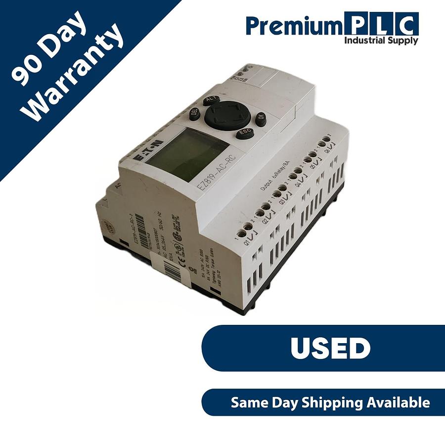 Used USED EATON EASY819-AC-RC / EZ819-AC-RC-2 LEGACY EASY PROGRAMMABLE RELAY