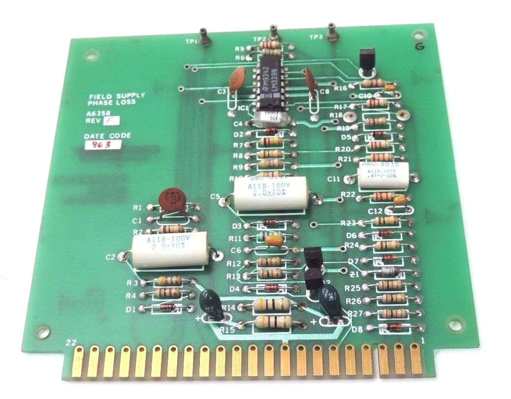 Used CONTRAVES A6358 FIELD SUPPLY BOARD REV. F, PC0808-01 REV. A