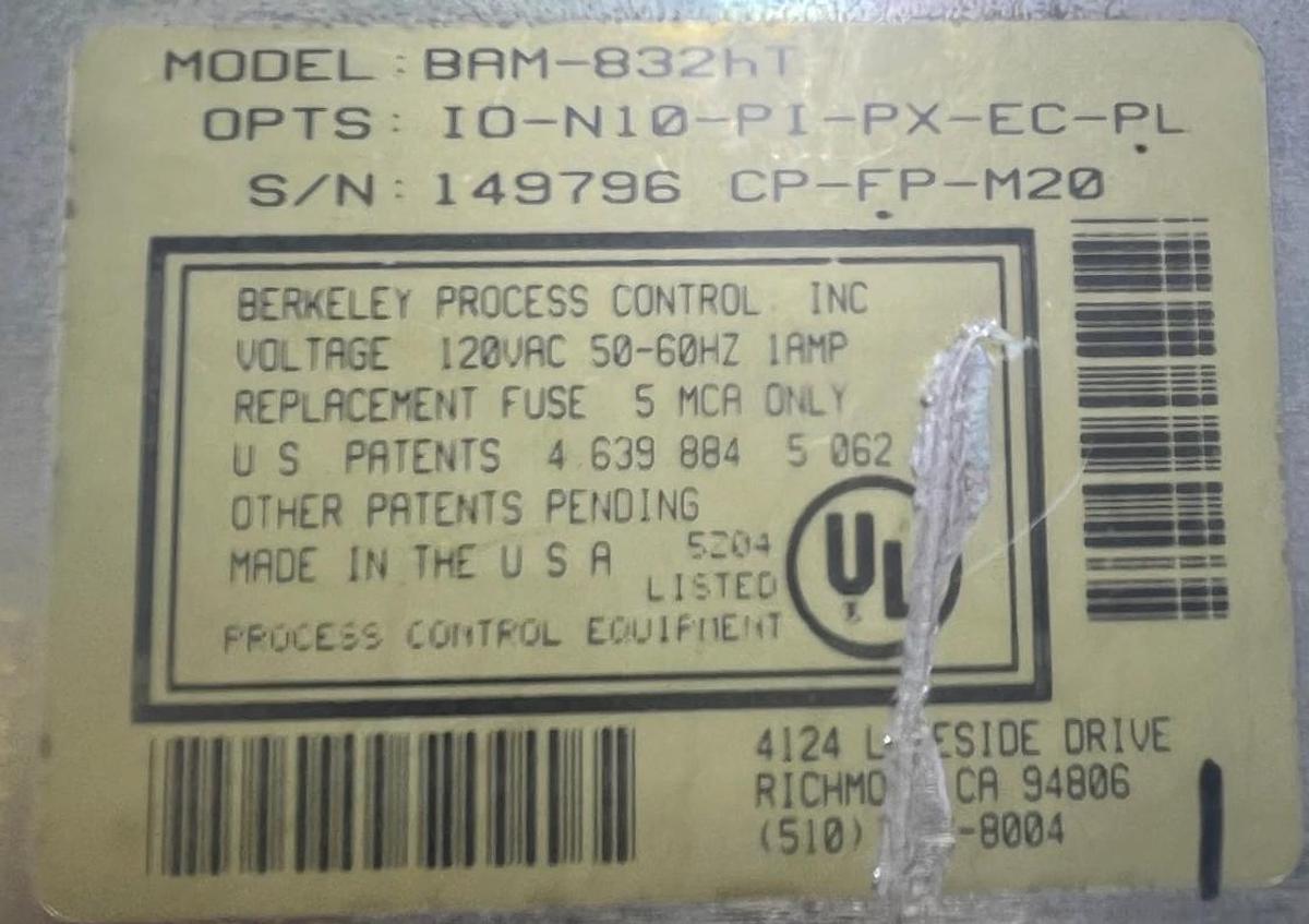Used Berkeley Process Control BAM-832hT Turbo 8-Axis Machine Controller