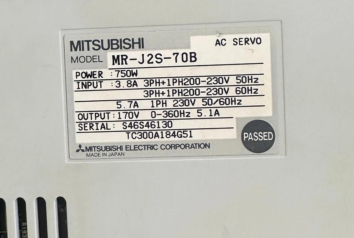 Used MITSUBISHI MR-J2S-70B / MRJ2S70B MELSERVO AC SERVO AMPLIFIER SSCNET 750W 230V