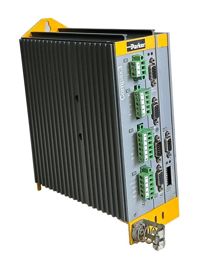 Used PARKER S025V2F10I20T11M00 Compax3 SERVO DRIVE RESOLVER 2.5A 50/60Hz