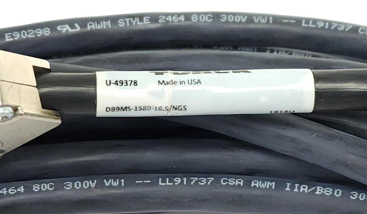 NEW TURCK DB9MS-1580-16.5/NG5 CABLE ASSEMBLY U-49378